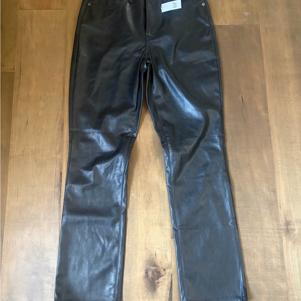 Women’s Gap Black Leather Effect Jeans - Sleek Slim Fit